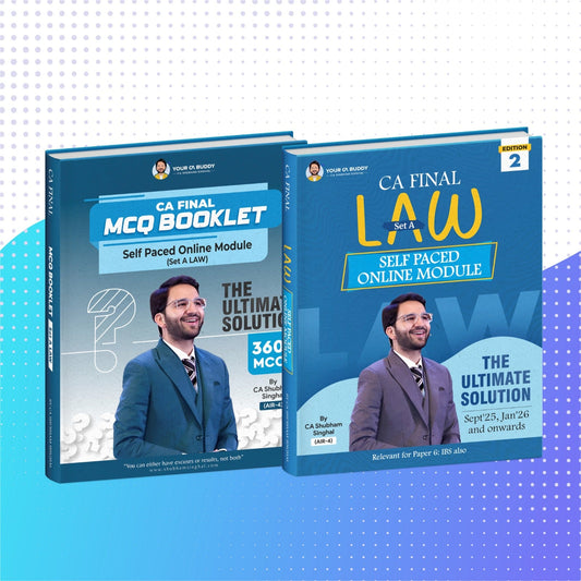 CA Final Set A Books - Self Paced Online Module – Law by CA Shubham Singhal Shubham Singhal Classes