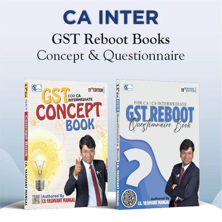 CA Inter GST Concept Book & Questionnaire Book Combo by CA Yashvant Mangal YM Concepts