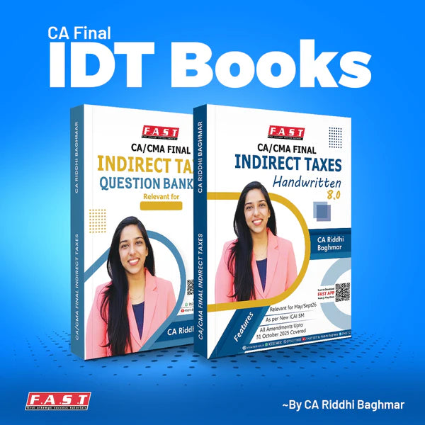 CA Final IDT Books by CA Riddhi Baghmar FAST Education