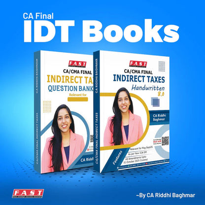 CA Final IDT Books by CA Riddhi Baghmar FAST Education