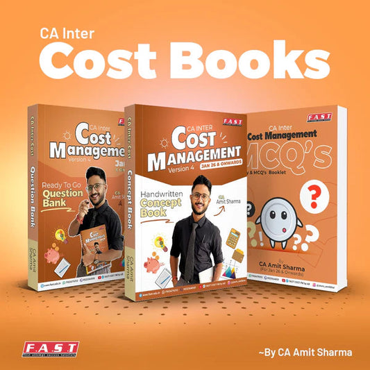 CA Inter Cost FM and SM Books by CA Amit Sharma FAST Education