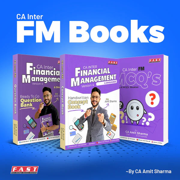 CA Inter Cost FM and SM Books by CA Amit Sharma FAST Education