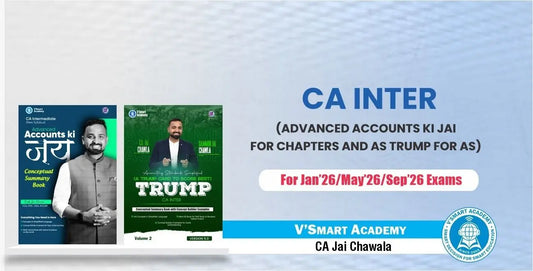 CA Inter Adv. Accounts ki Jai Concept Book & AS Trump Book Set by CA Jai Chawla Vsmart Academy