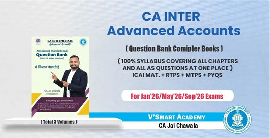CA Inter Adv. Accounts Question Bank Book Set by CA Jai Chawla Vsmart Academy