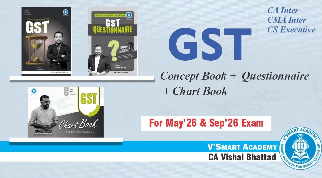 CA CS CMA Inter GST Complete Book Set by CA Vishal Bhattad Conferenza