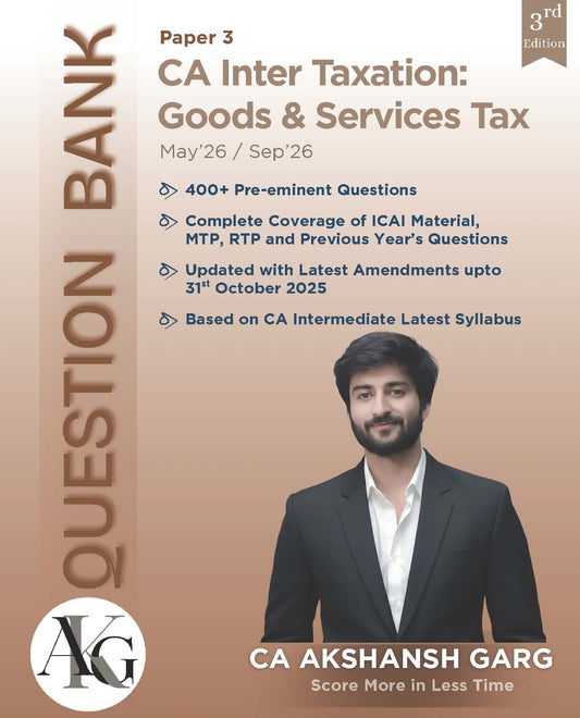 CA/ CS/ CMA Inter IDT Question Bank by CA Akshansh Garg AKG Classes - CA Akshansh Garg