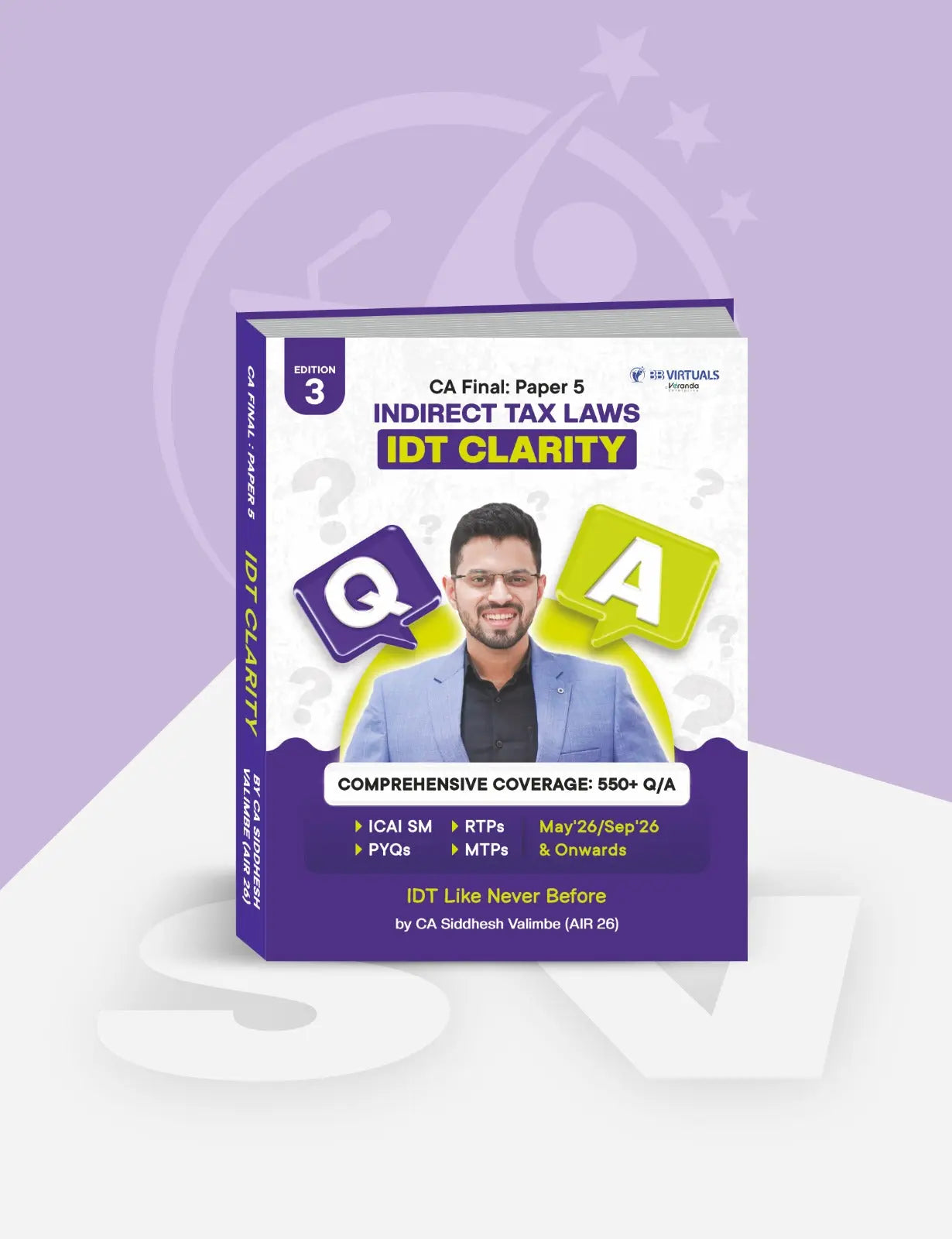 CA Final IDT Clarity Q/A (Question Bank) Books by CA Siddhesh Valimbe Conferenza