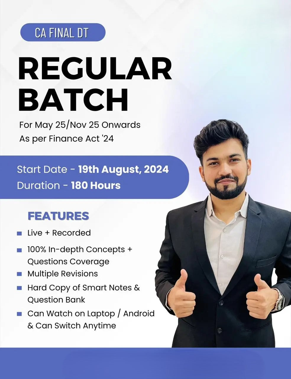 CA Final Direct Tax Hindi Regular Batch by CA Yash Khandelwal